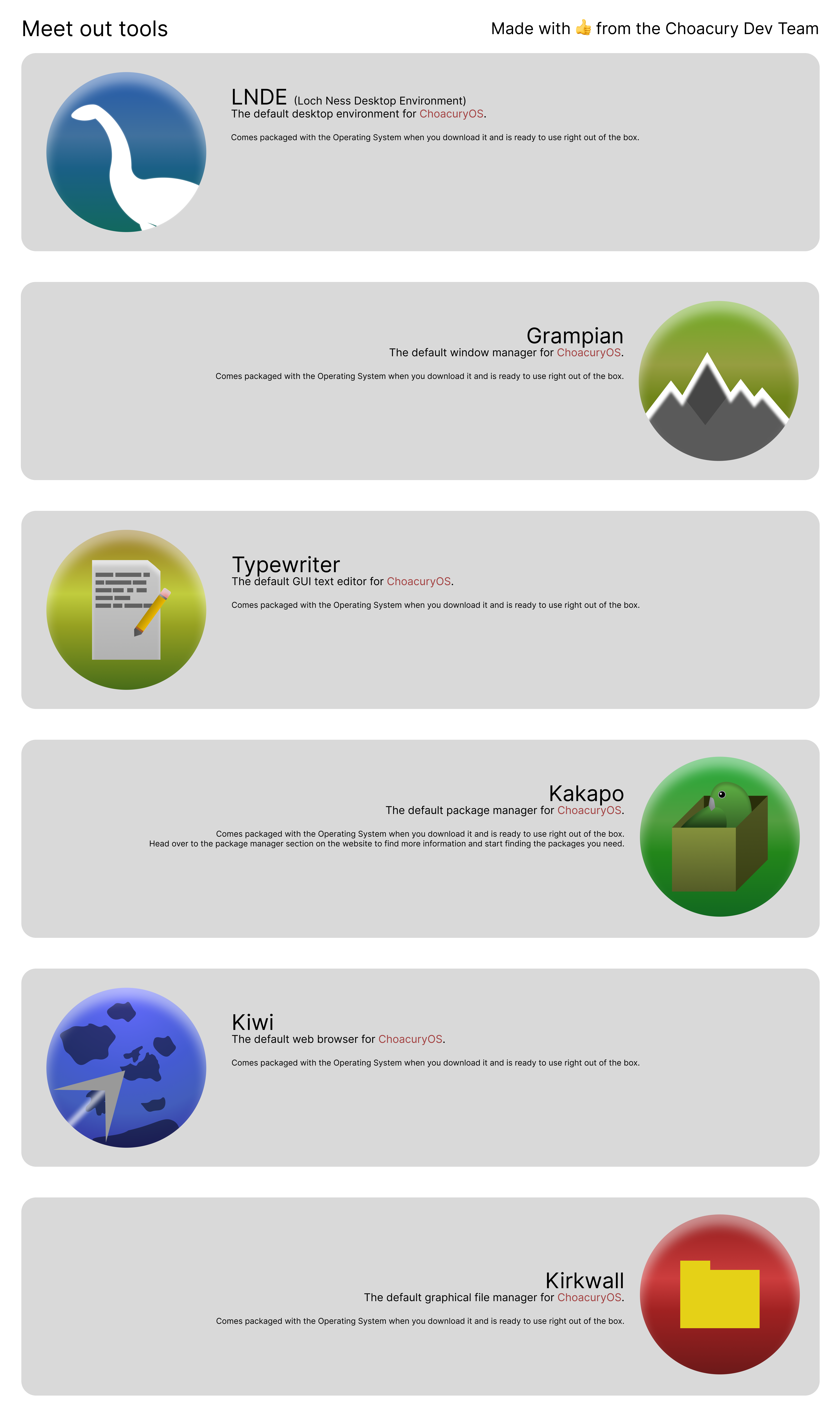 Meet our tools